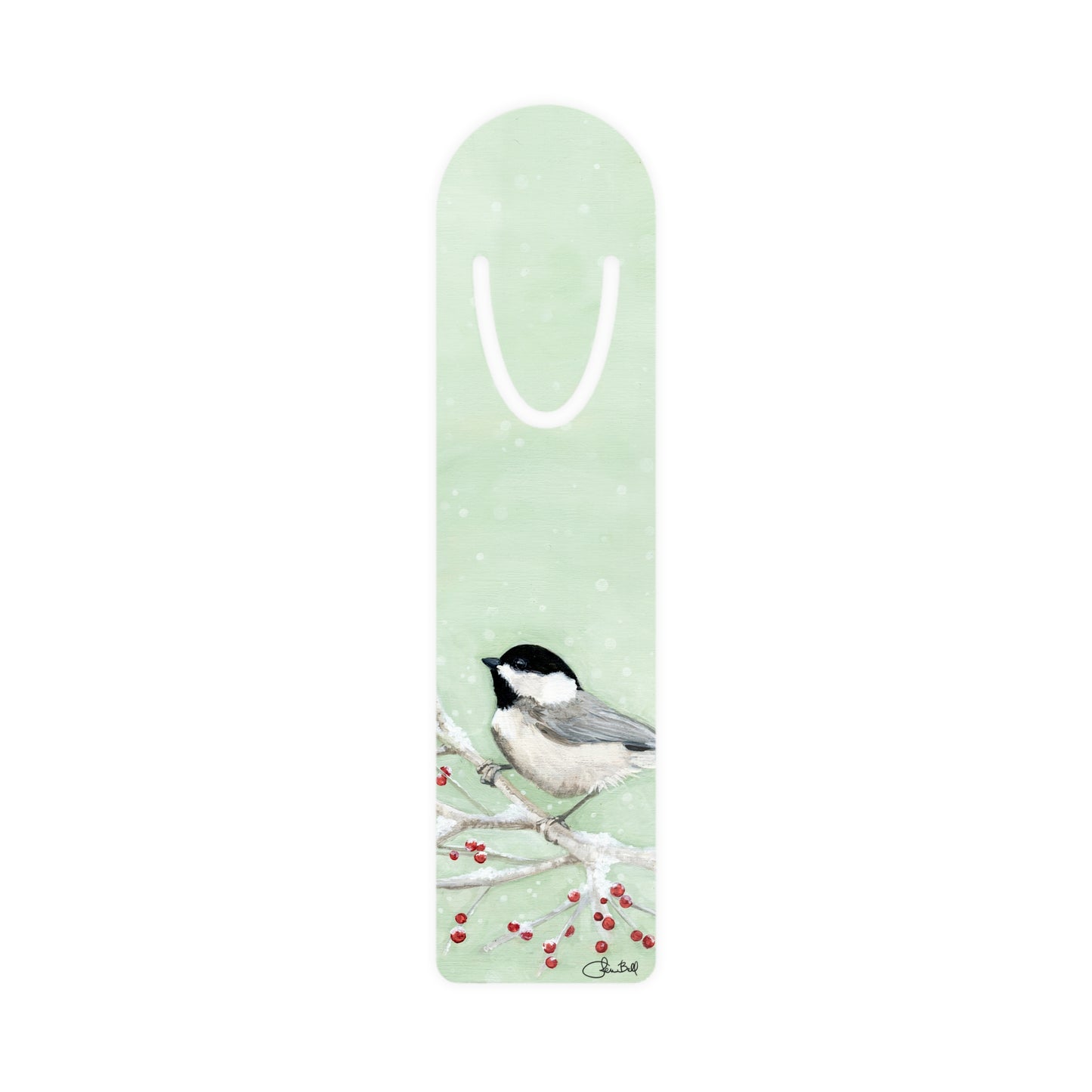 Chickadee and Winter Berries Bookmark is a Perfect Stocking Stuffer