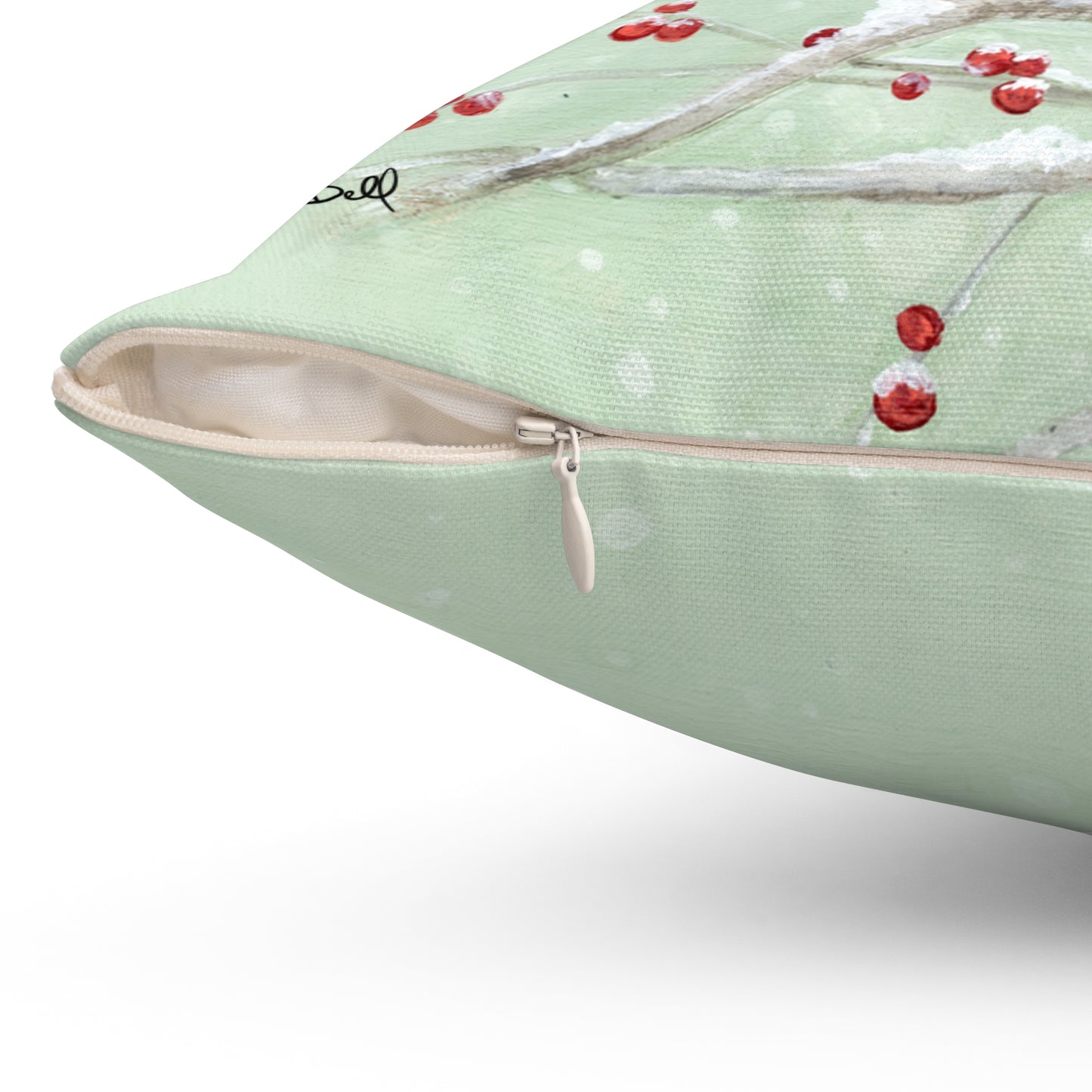 Winter Bird Theme Custom Pillow makes the Perfect Christmas Present for Bird and Garden Lovers