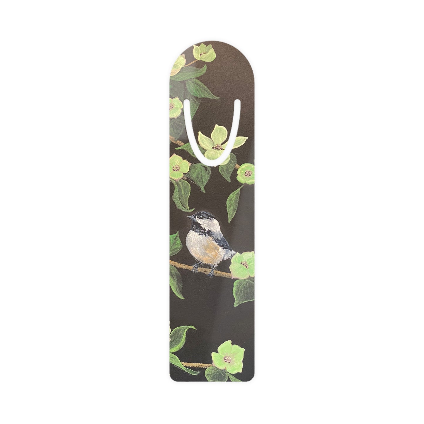 Chickadee & Dogwood Tree Metal Bookmark from Jen Bell