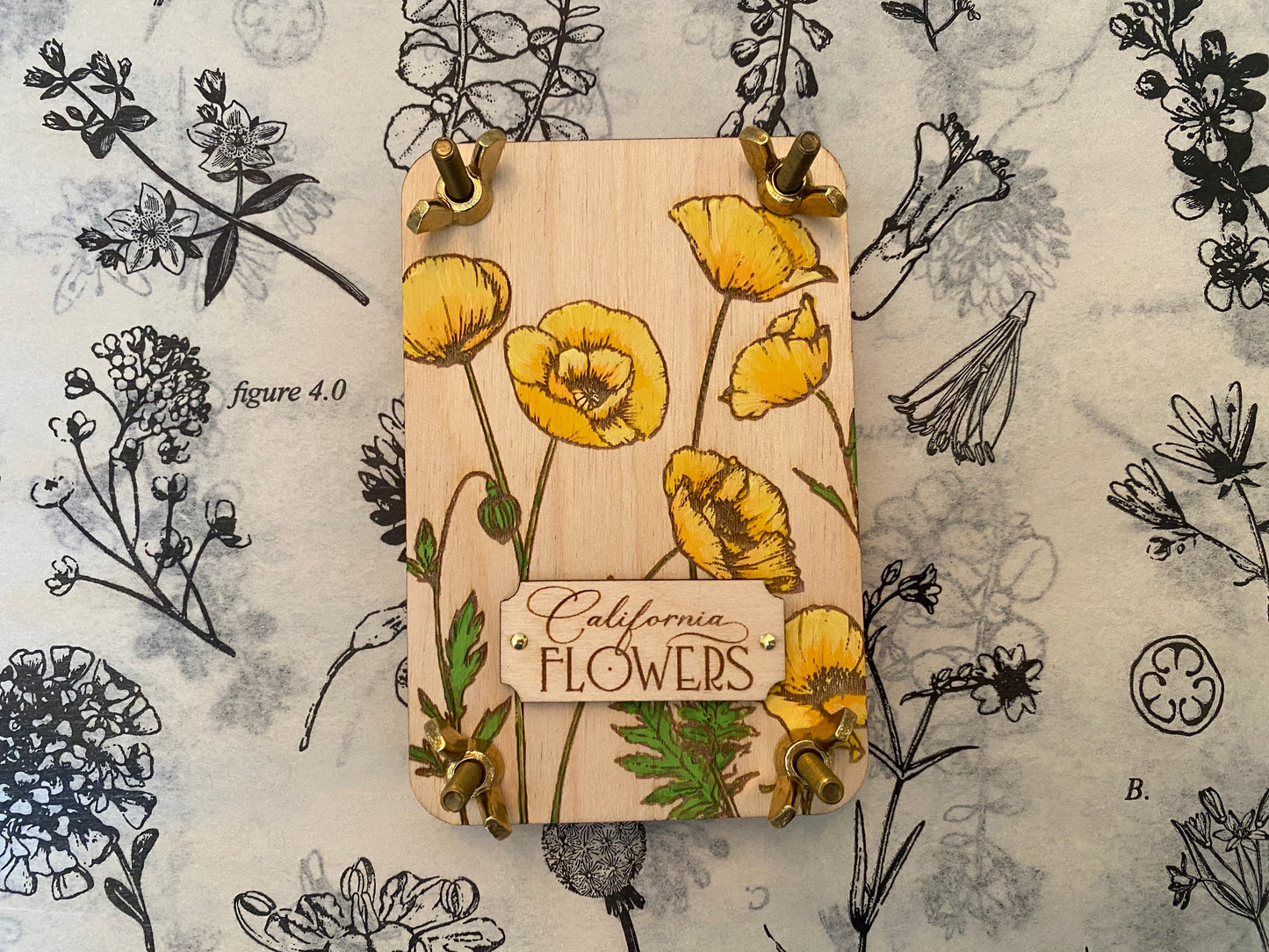 Personalized State Flower Mini Flower Press