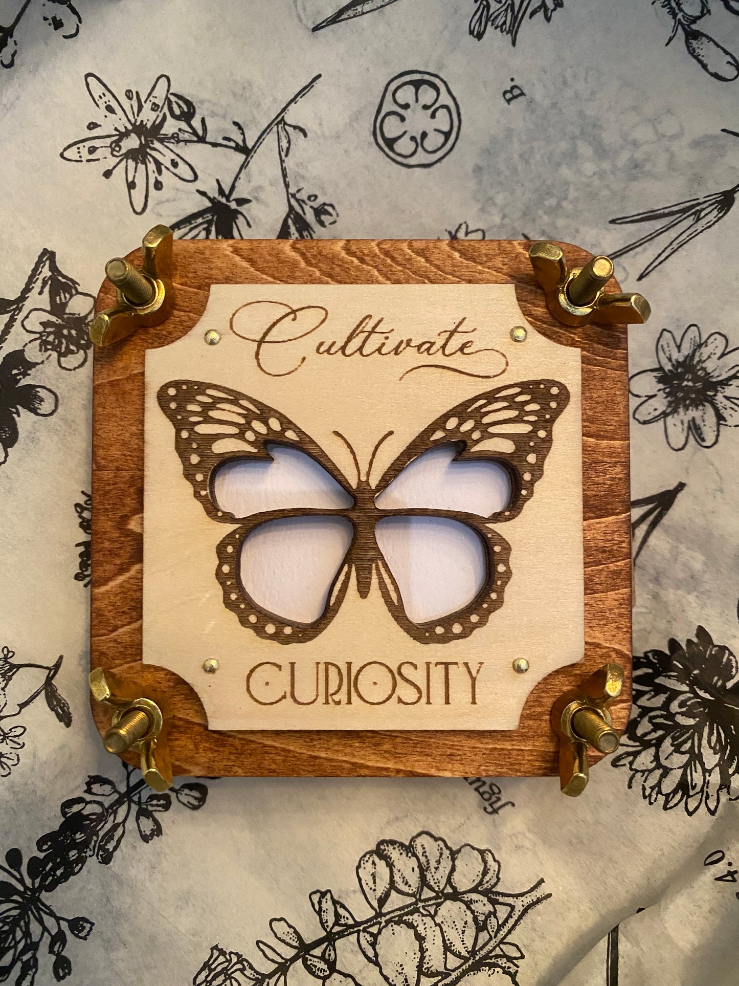 Mini Flower Press with Butterfly Window