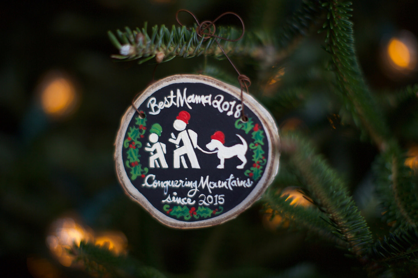 National Parks - Hiking with Dogs Ornament