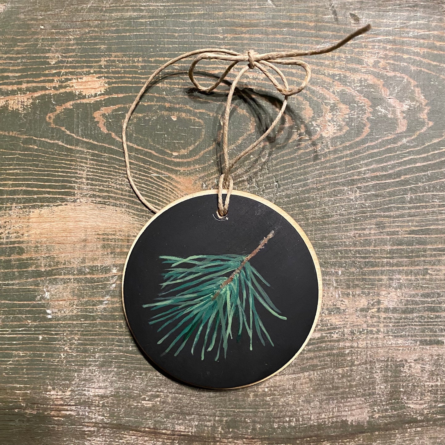 Botanical Art Ornaments with Holly, Pine, Juniper & Winter Berry