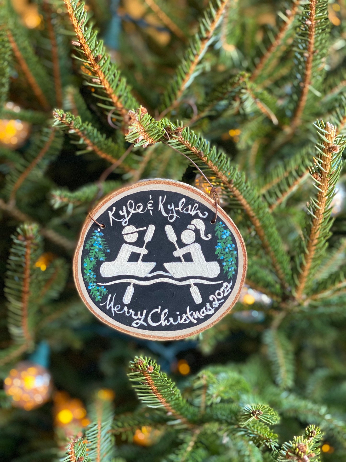 National Parks - Engagement Kayak Ornament