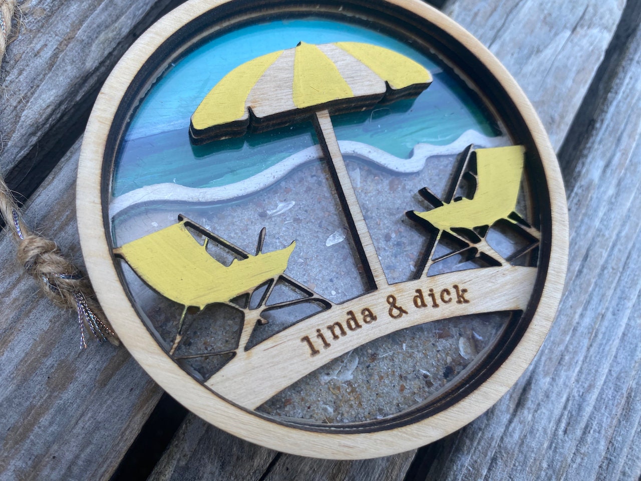 Just Add Sand - Beach Umbrella Ornament