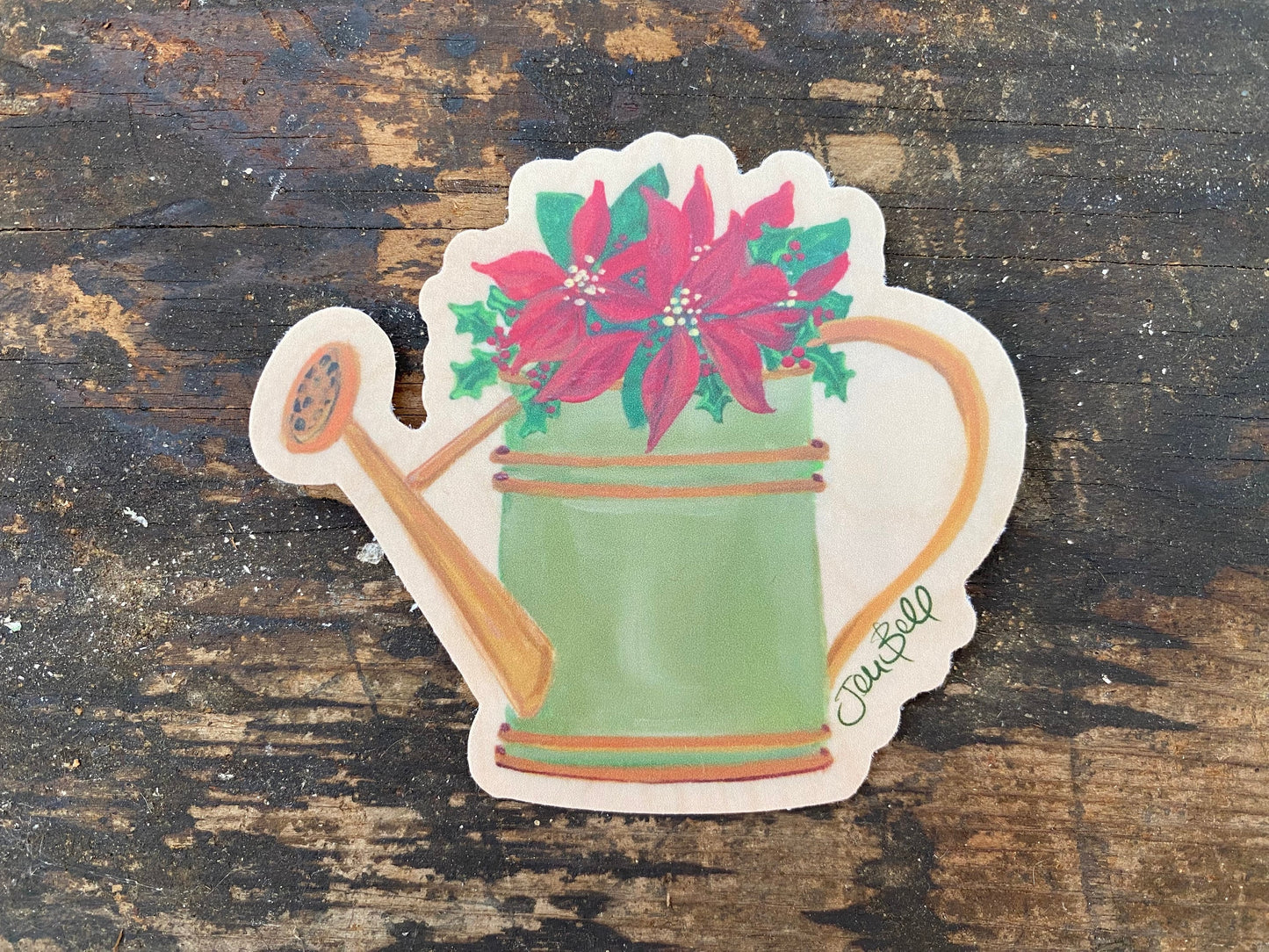 Vintage Watering Can Full of Pinecones & Juniper Berry Leaves