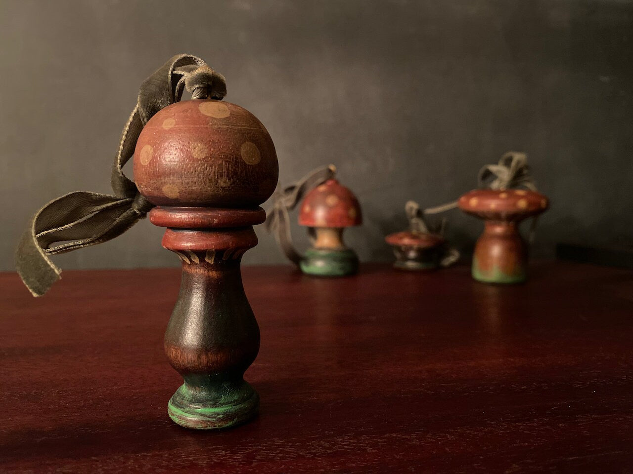Mushroom Ornaments Made from Architectural Salvage