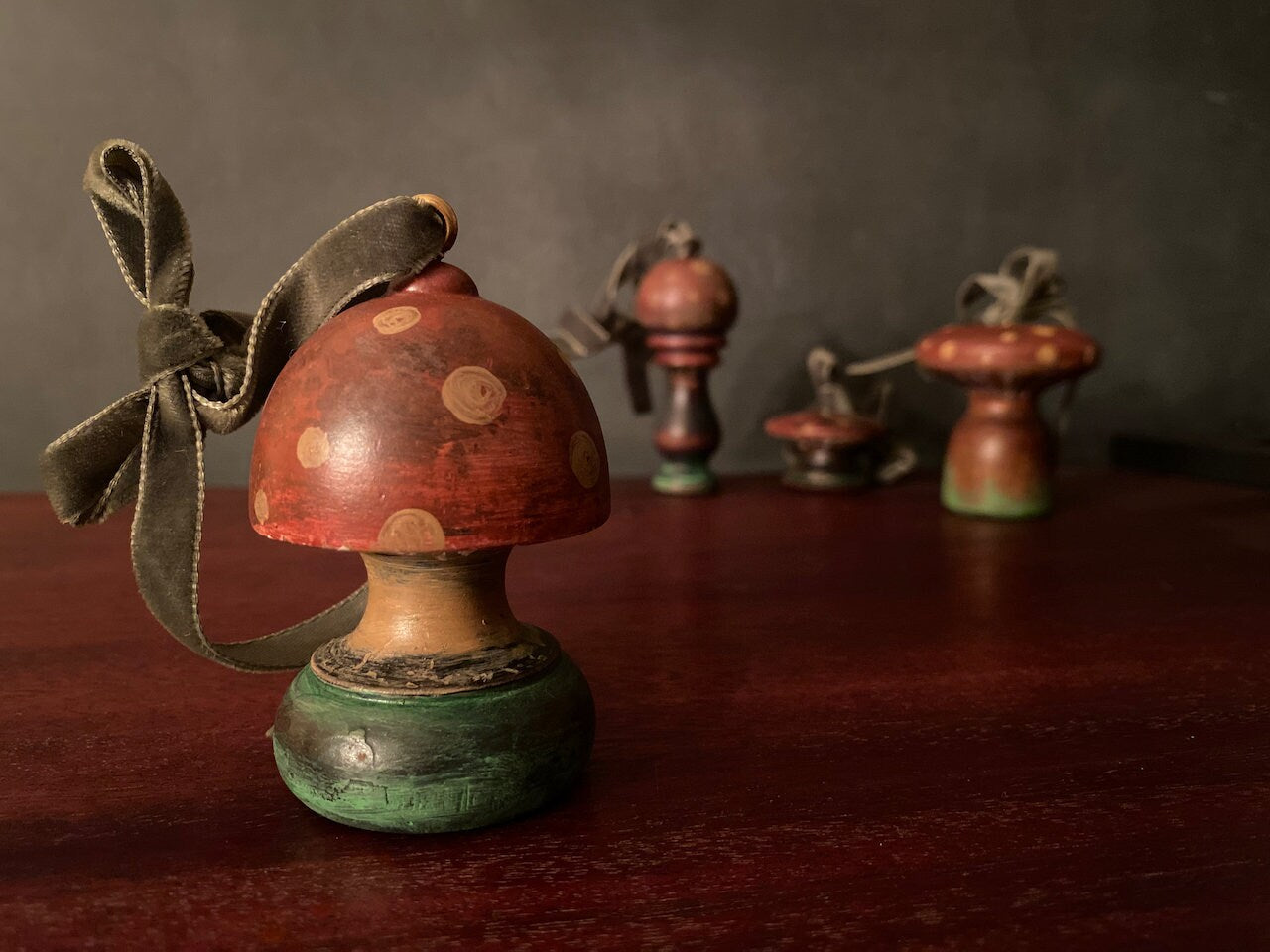 Mushroom Ornaments Made from Architectural Salvage