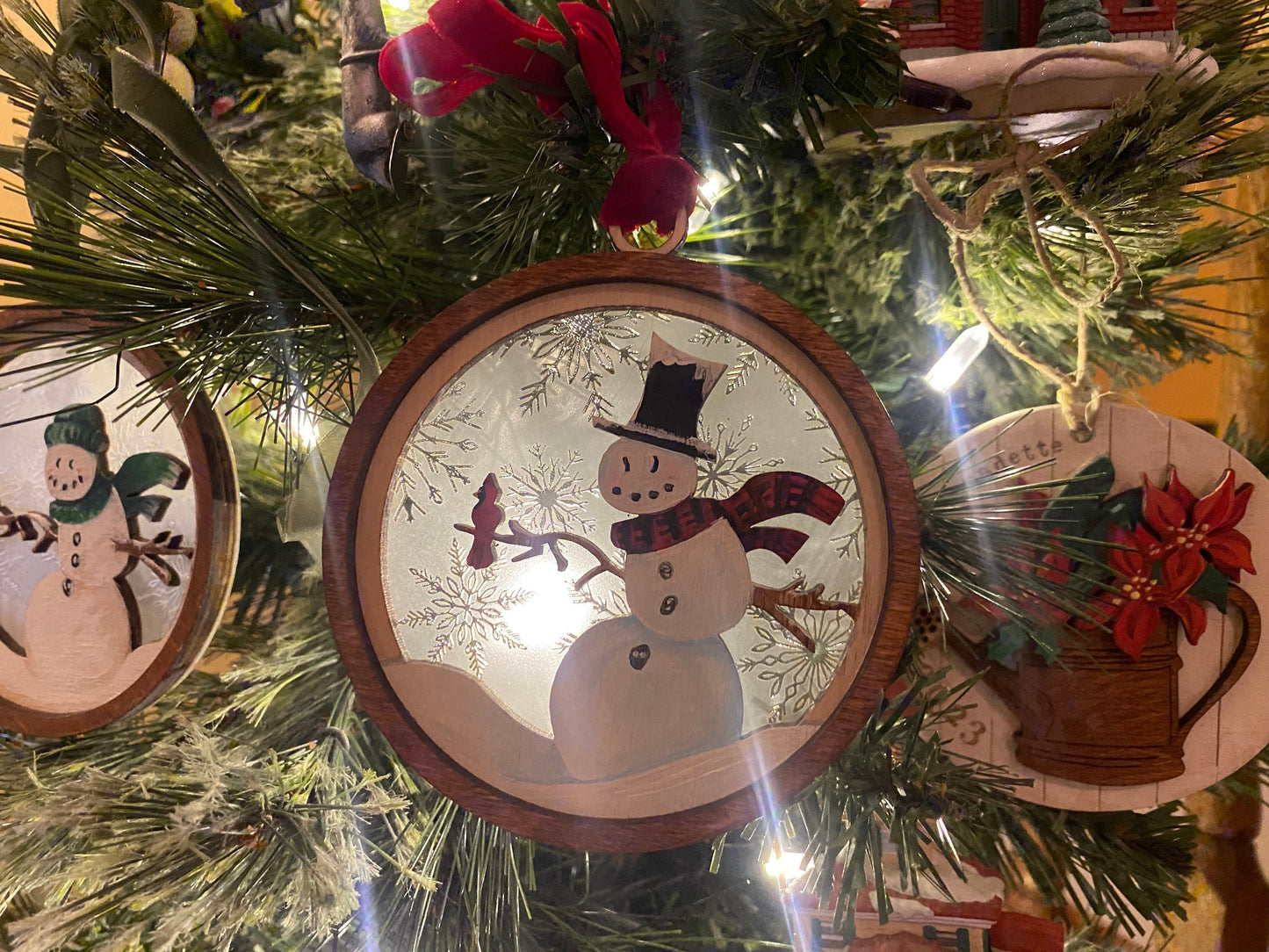 Christmas from Heaven Cardinal Snowman Ornament is a Great Memorial/In Memory Of Gift