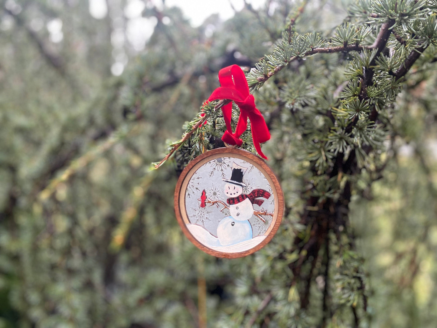 Christmas from Heaven Cardinal Snowman Ornament is a Great Memorial/In Memory Of Gift