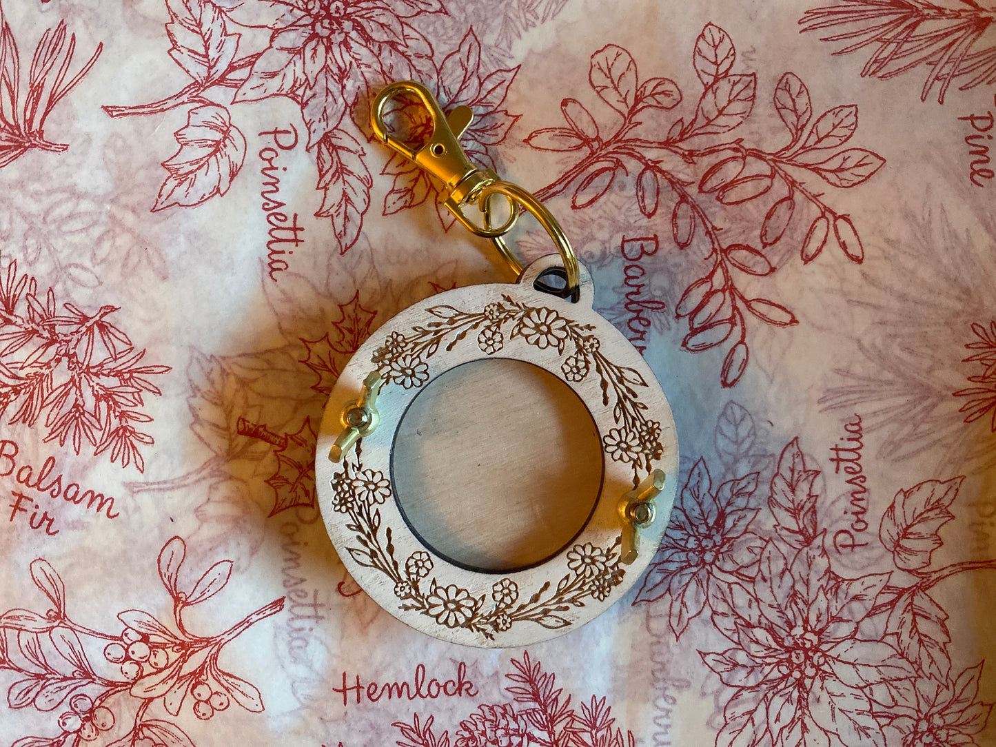 Pocket-size Keychain Flower Press is Travel Size and Perfect as a Stocking Stuffer