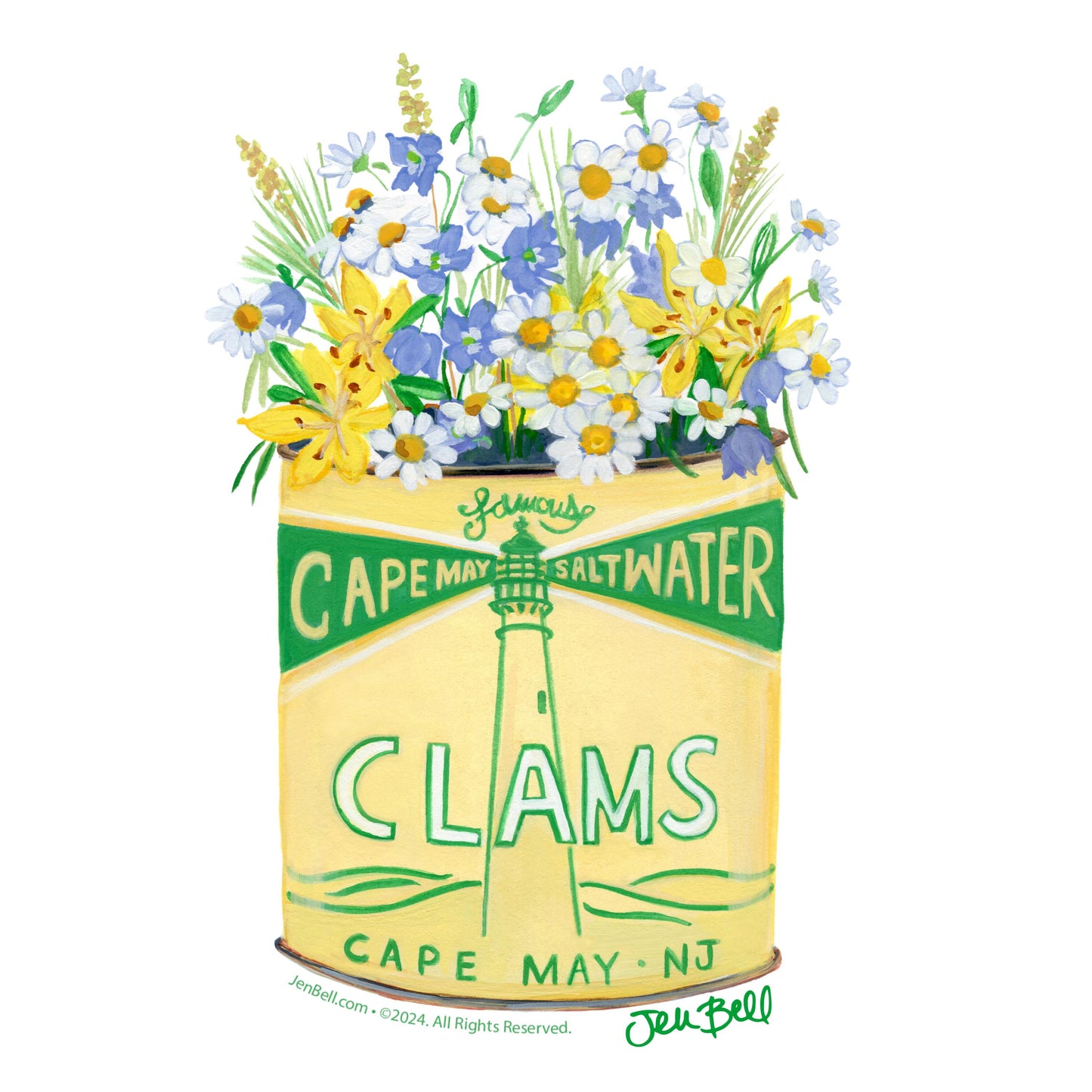 Cape May NJ Canned Clams Sticker