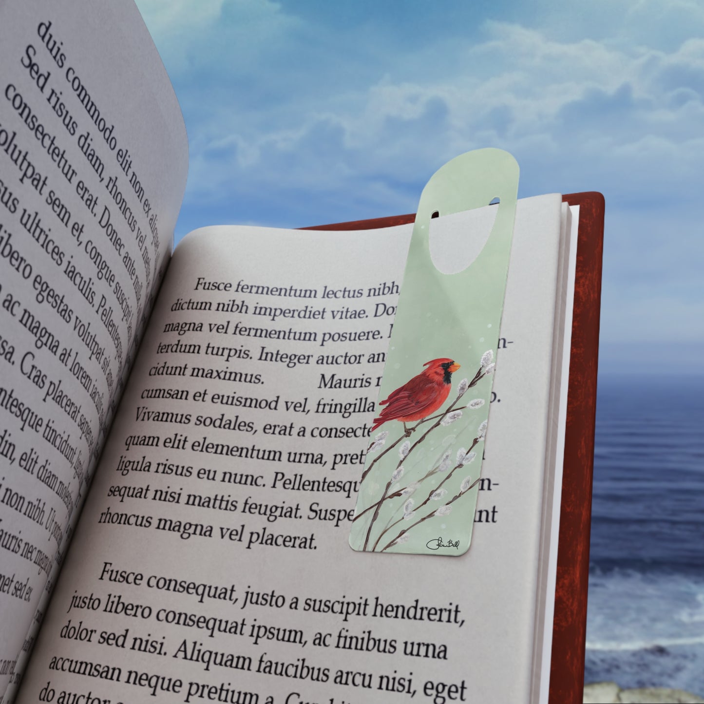 Winter Cardinal Bookmark is the Perfect Stocking Stuffer