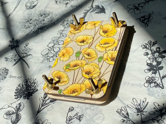 Hand Painted State Flower Pocket-Size Flower Press - No Badge (WHOLESALE ONLY)