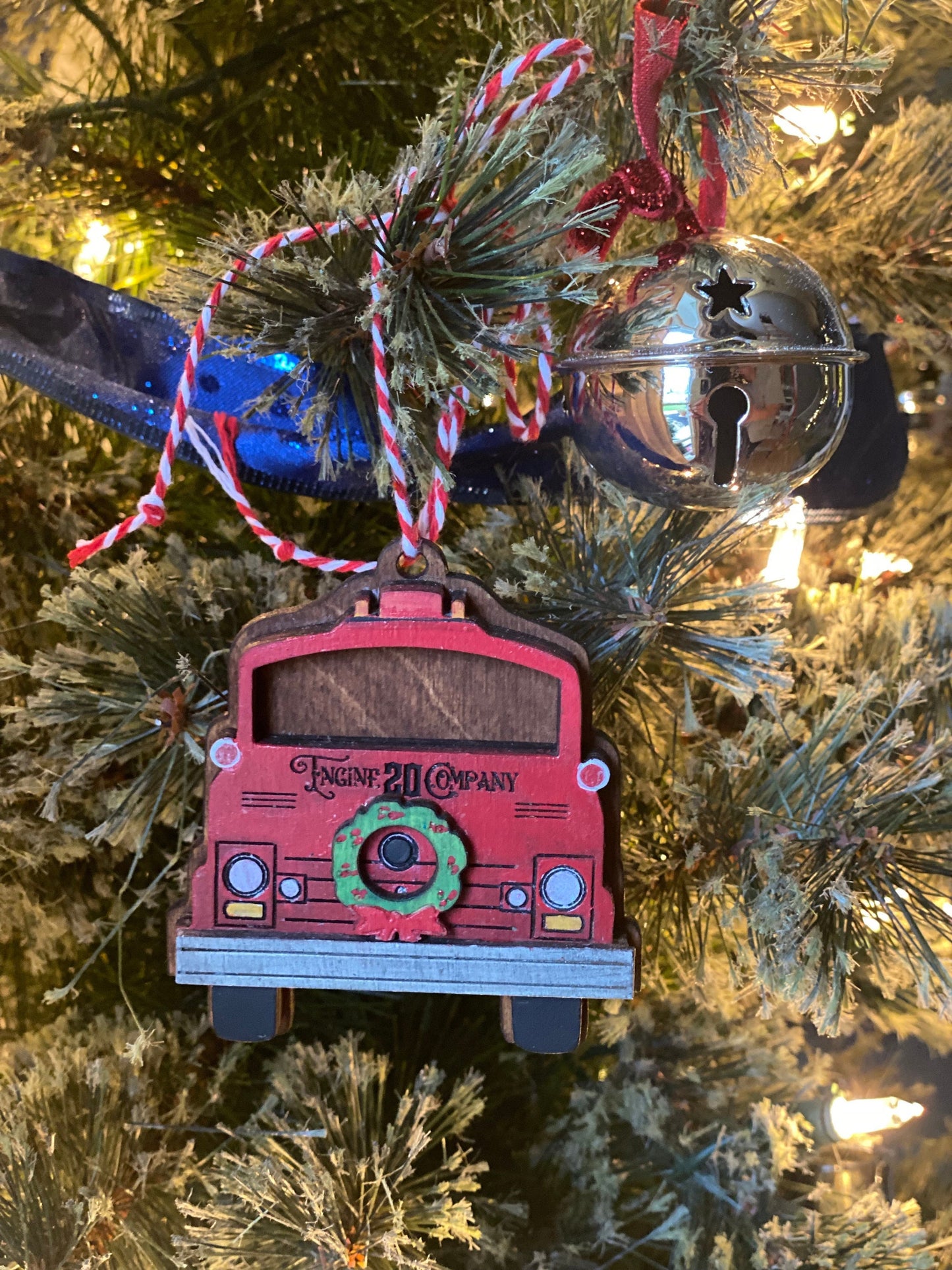 Vintage Fire Truck Personalized Christmas Ornament