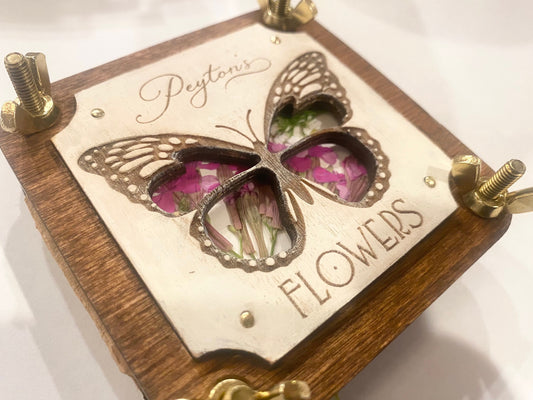 Mini Flower Press with Butterfly Window