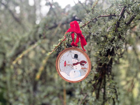 Christmas from Heaven Cardinal Snowman Ornament is a Great Memorial/In Memory Of Gift